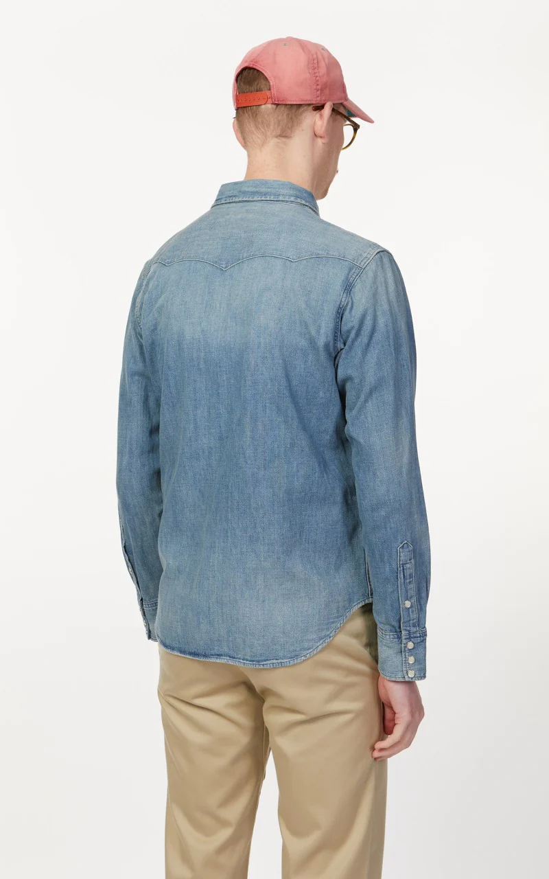 Polo Ralph Lauren Icon Western Shirt Blue - Image 6