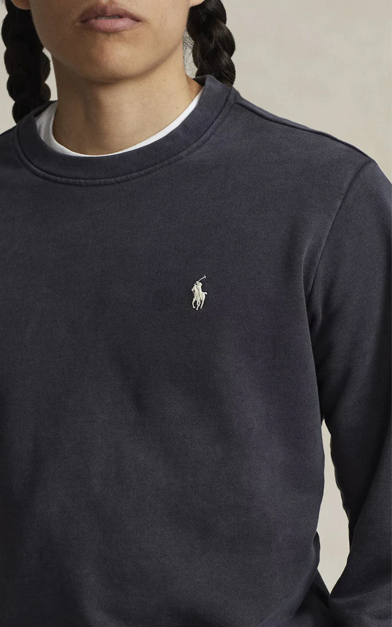 Polo Ralph Lauren Loopback Fleece Sweatshirt Faded Black - Image 6