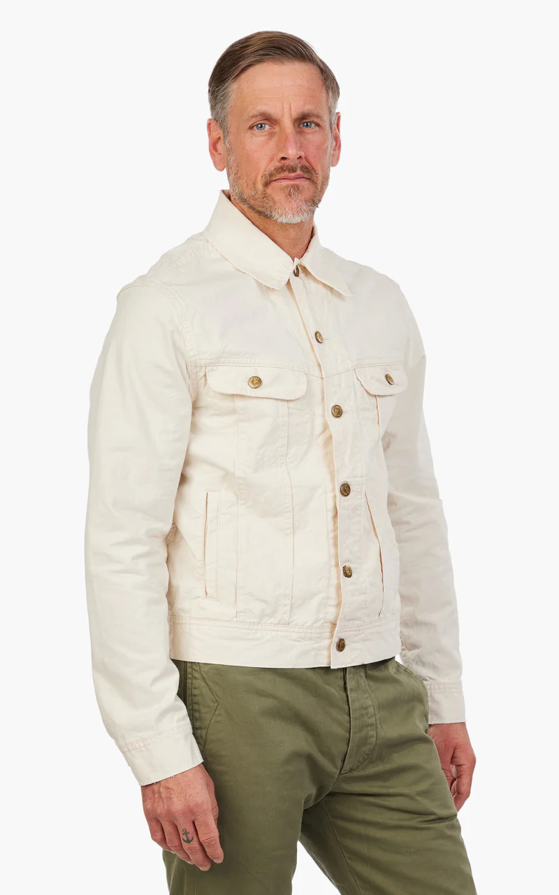 Polo Ralph Lauren Polo Bear Embroidered Trucker Jacket White - Image 4
