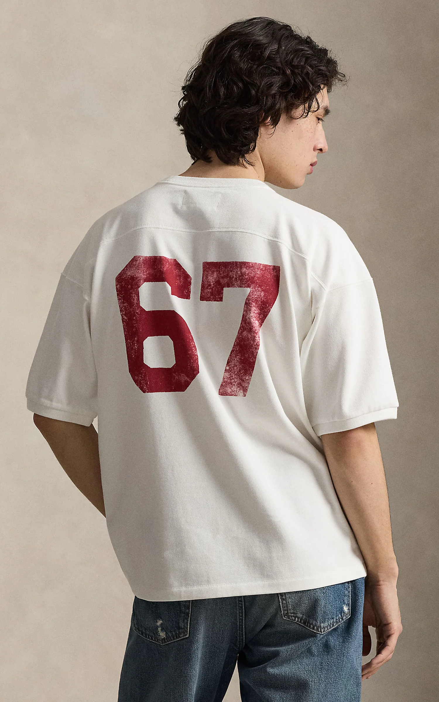 Polo Ralph Lauren Relaxed Fit Jersey Graphic T-Shirt Ceramic White - Image 4