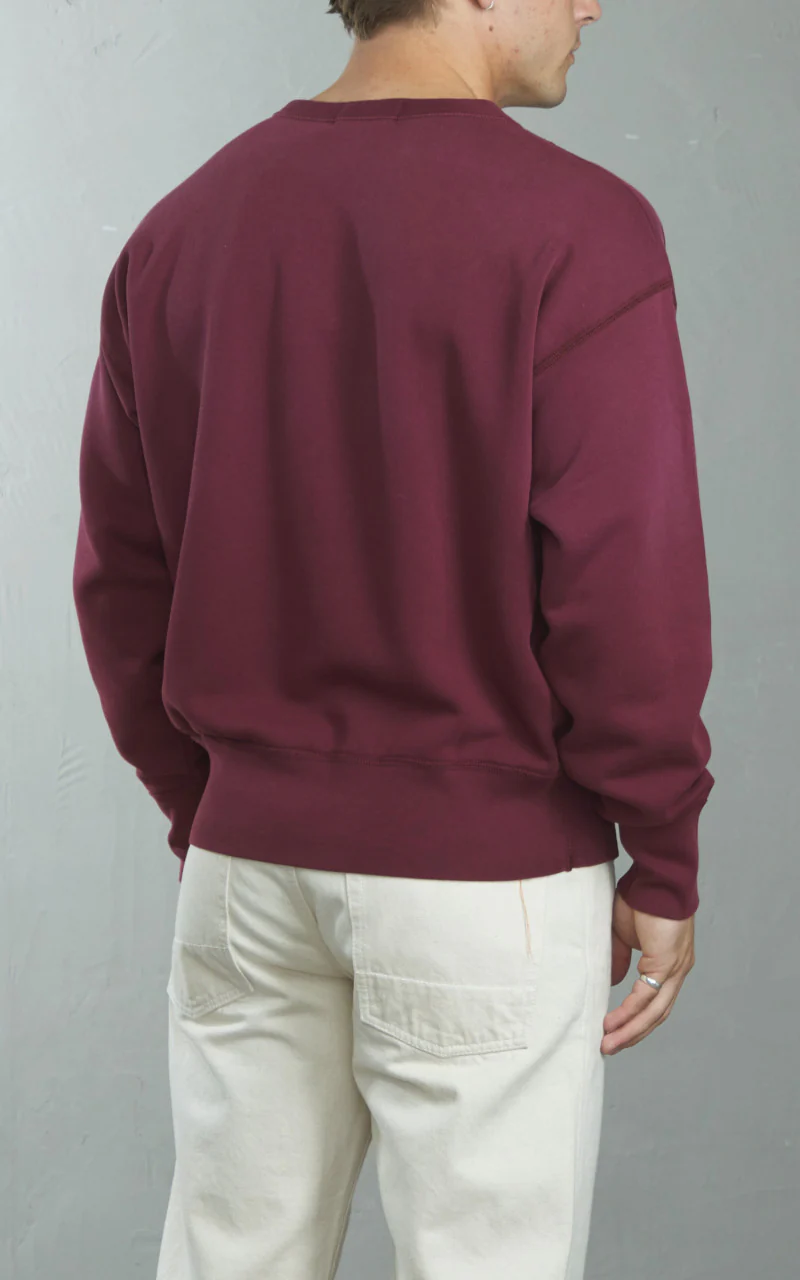 Polo Ralph Lauren Vintage Fit Fleece Graphic Sweatshirt Classic Wine - Image 4