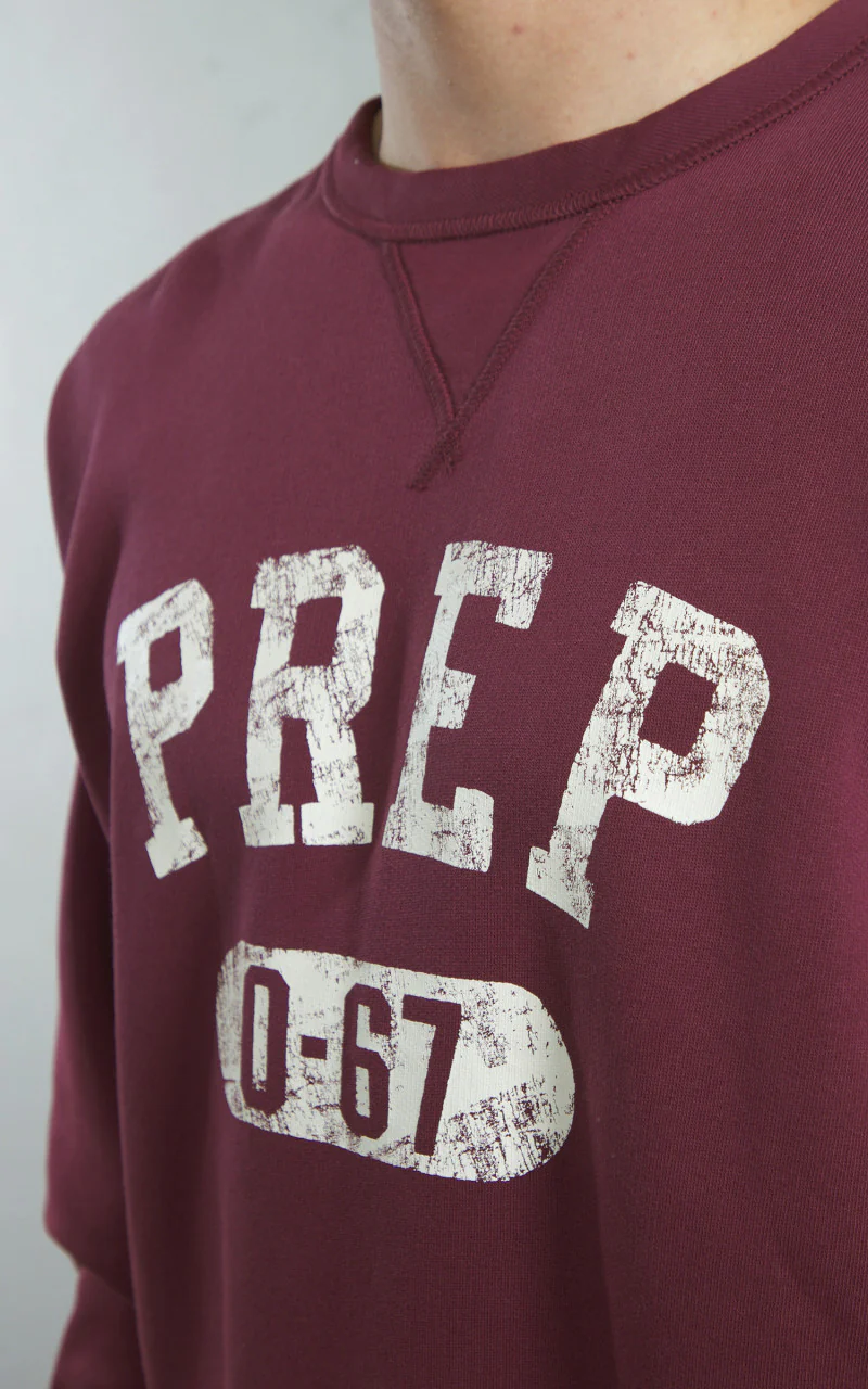 Polo Ralph Lauren Vintage Fit Fleece Graphic Sweatshirt Classic Wine - Image 5