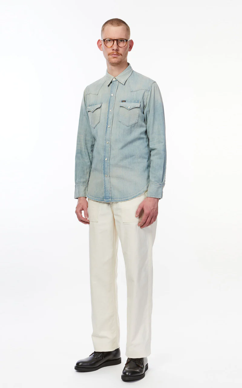 Polo Ralph Lauren Western Shirt Bailey Blue - Image 3