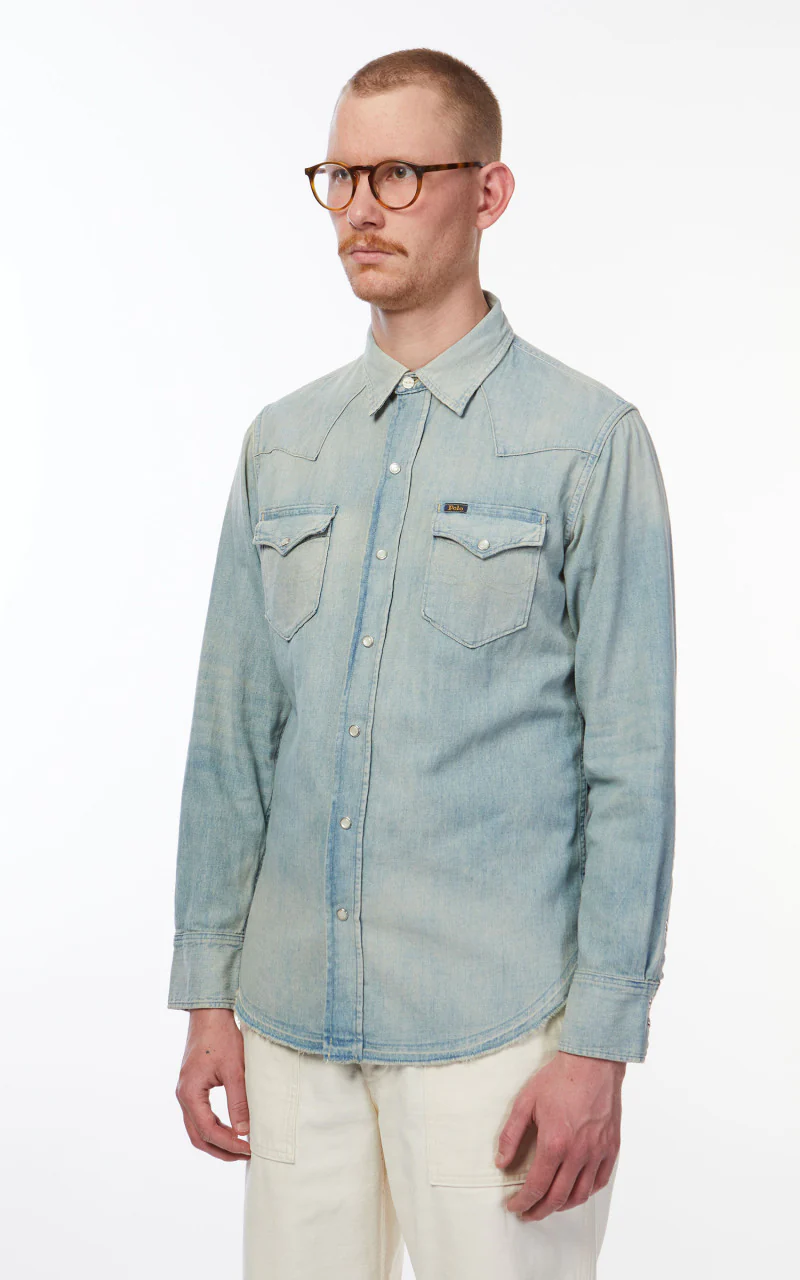 Polo Ralph Lauren Western Shirt Bailey Blue - Image 4