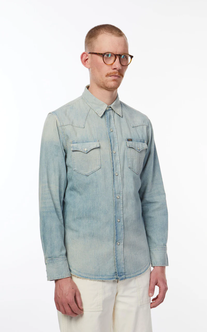 Polo Ralph Lauren Western Shirt Bailey Blue - Image 5
