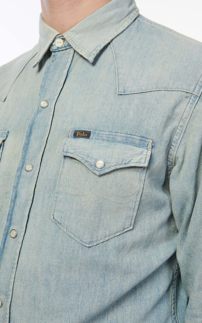 Polo Ralph Lauren Western Shirt Bailey Blue - Image 8