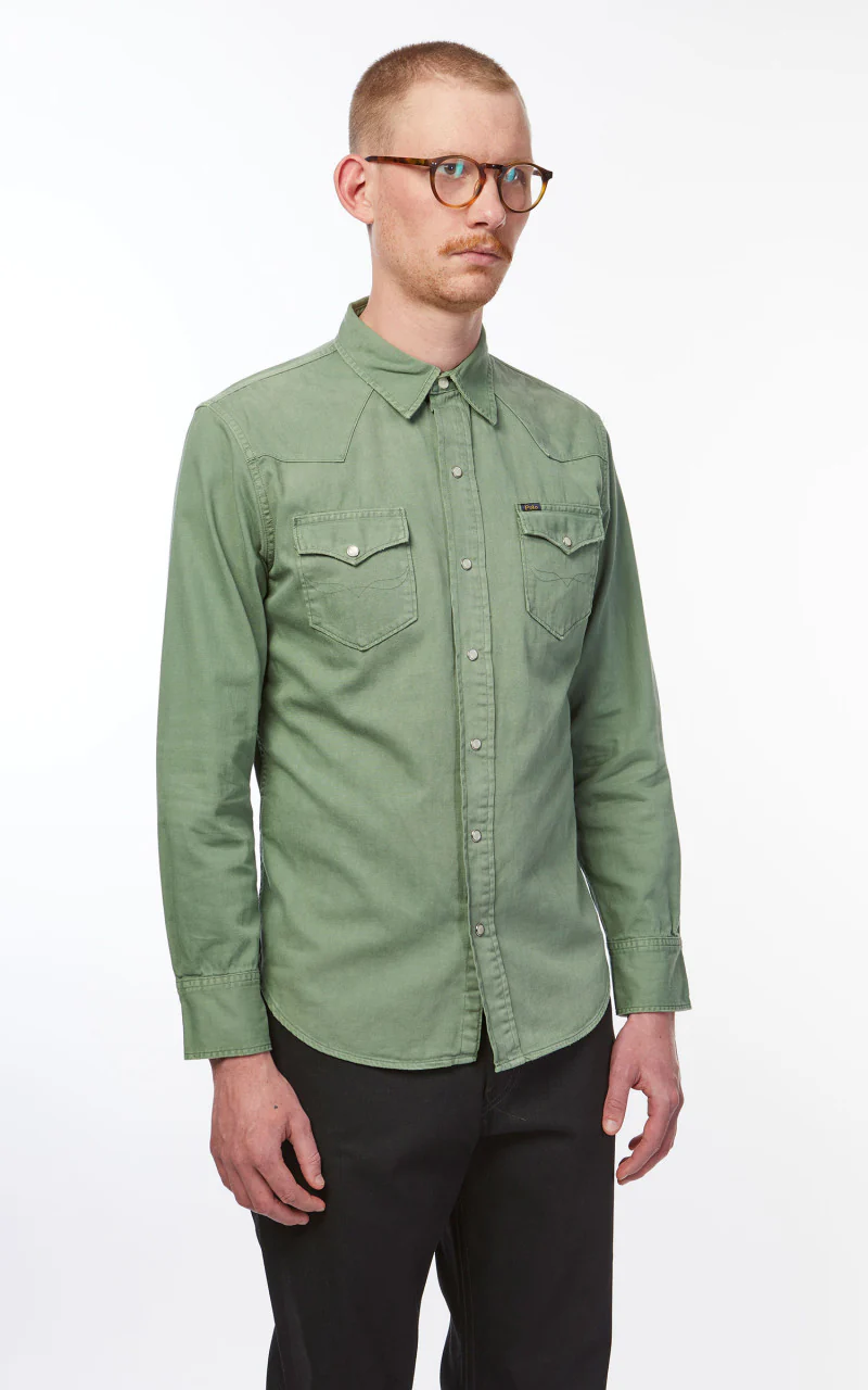 Polo Ralph Lauren Western Shirt Denim Fatigue - Image 5