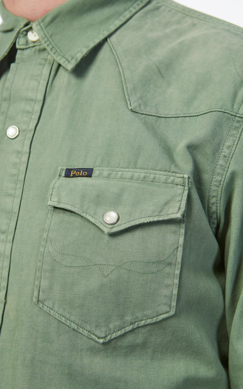 Polo Ralph Lauren Western Shirt Denim Fatigue - Image 8