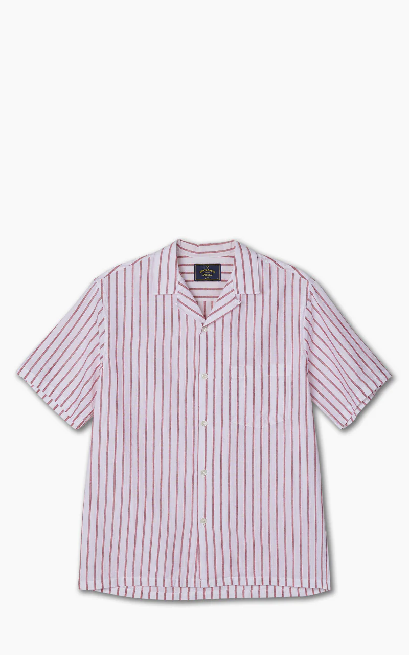 Portuguese Flannel Beach Cabin Camp Collar Shirt Red