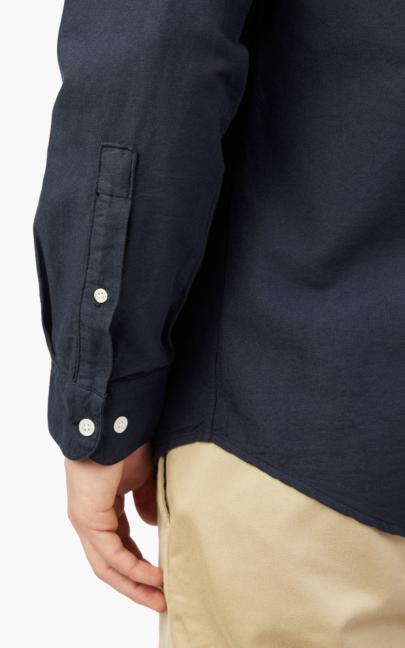 Portuguese Flannel Belavista Shirt Navy - Image 7