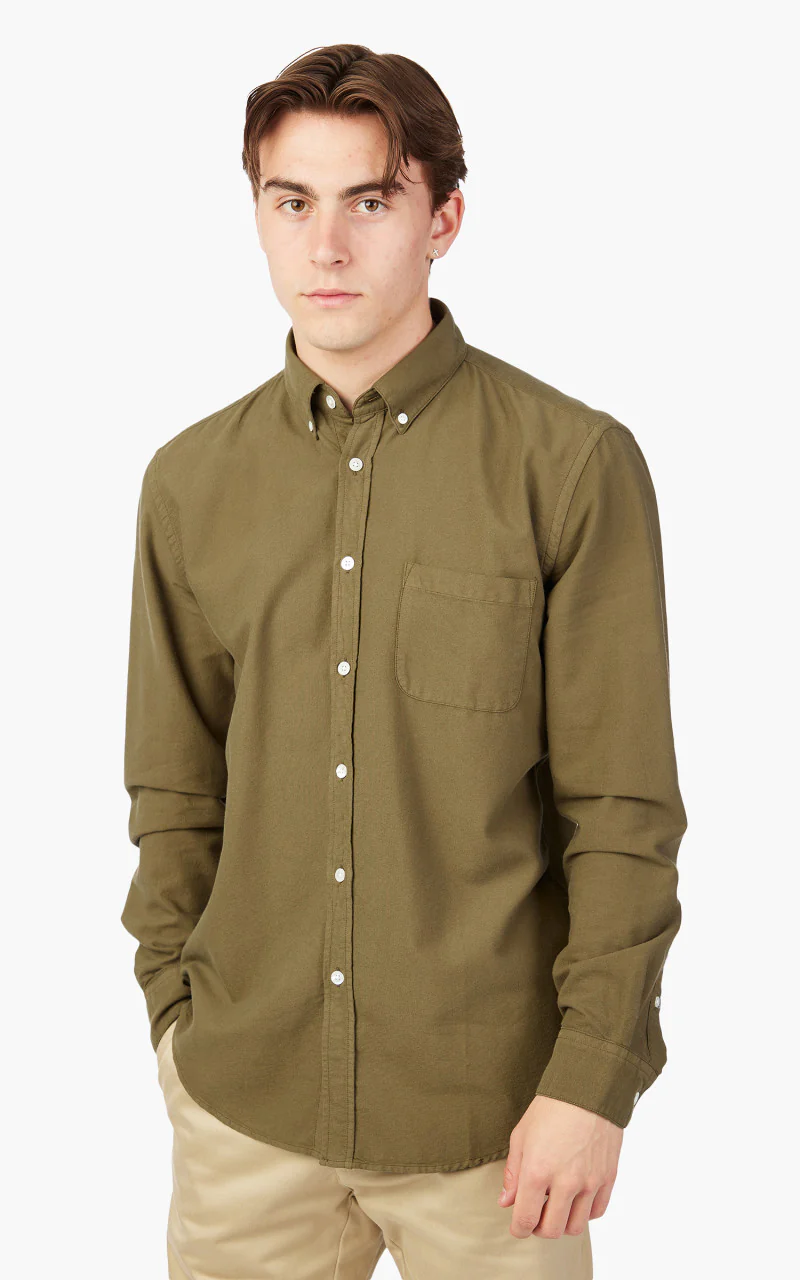 Portuguese Flannel Belavista Shirt Olive - Image 4