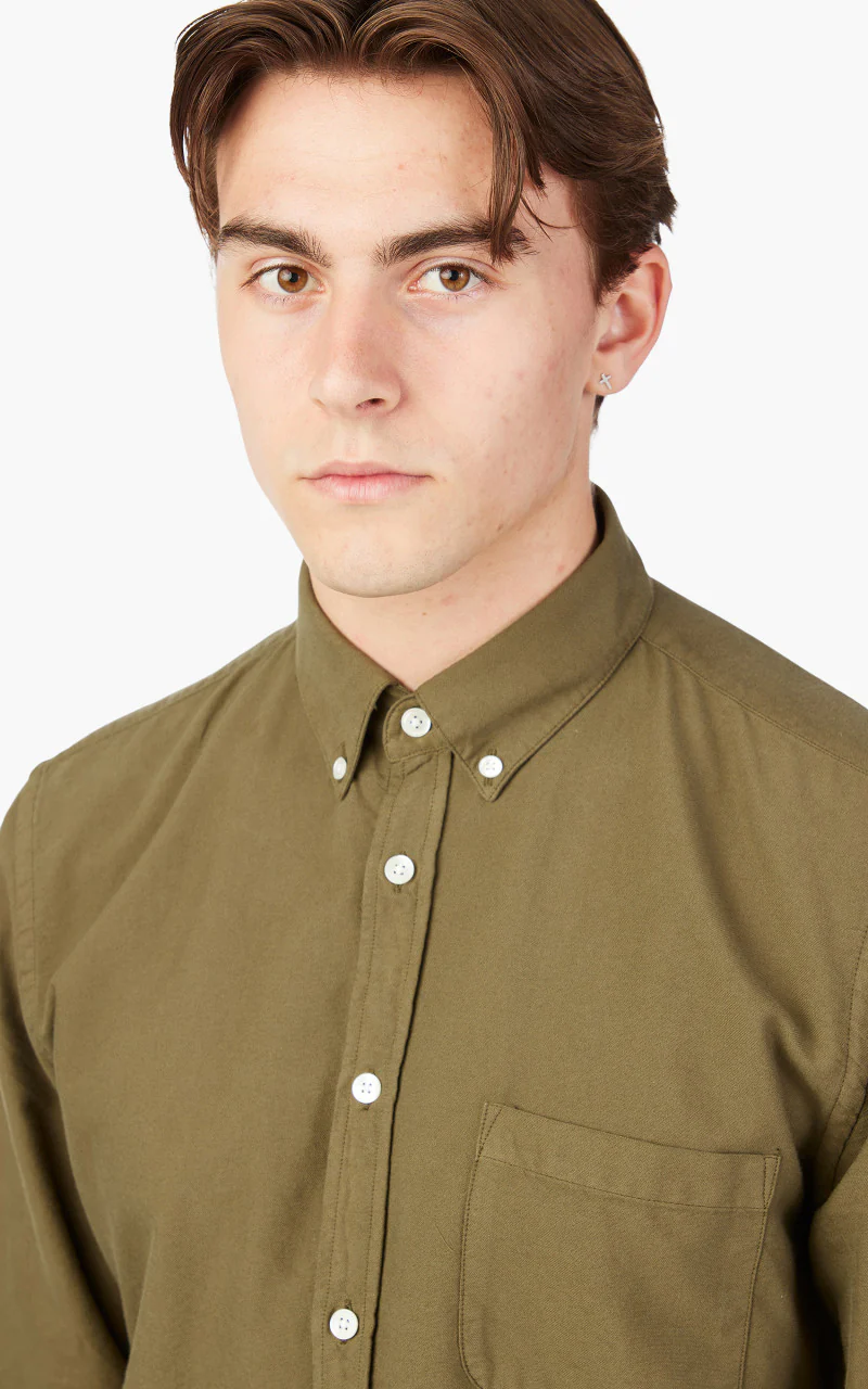Portuguese Flannel Belavista Shirt Olive - Image 5