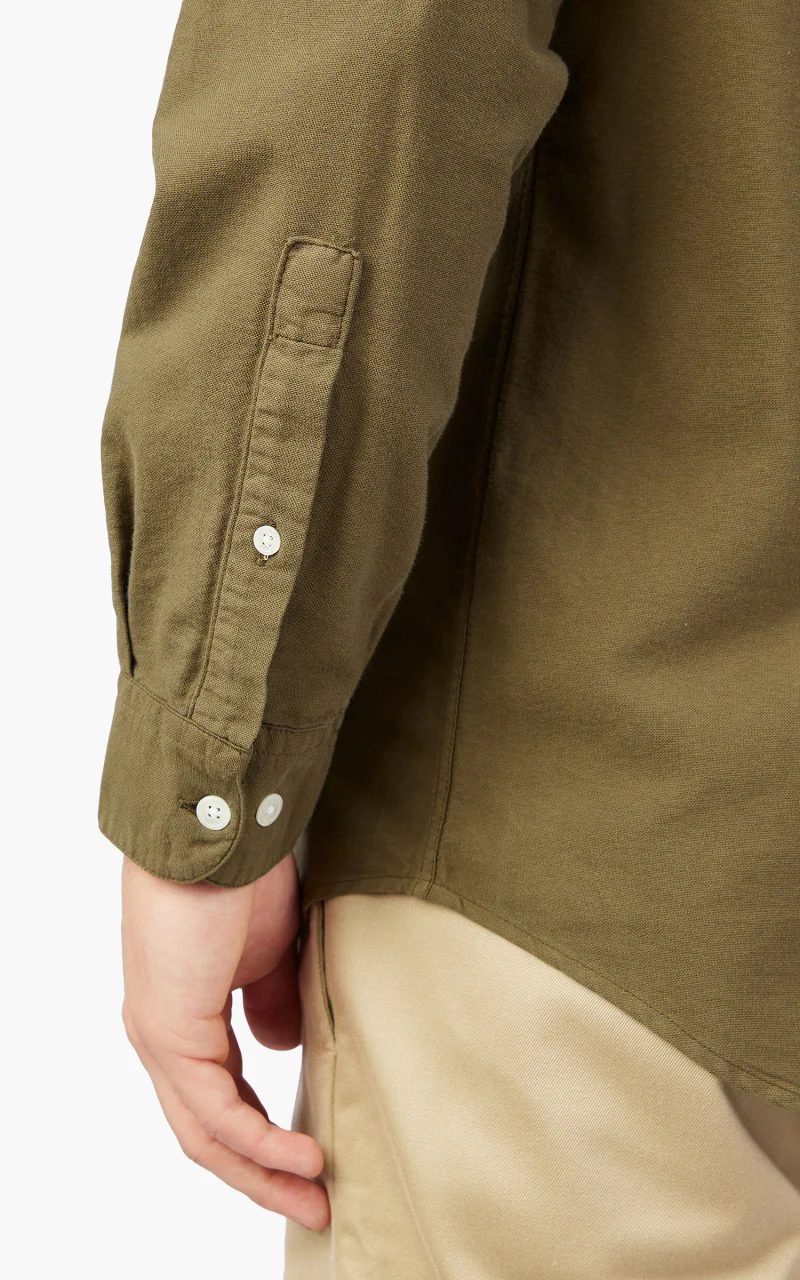 Portuguese Flannel Belavista Shirt Olive - Image 7
