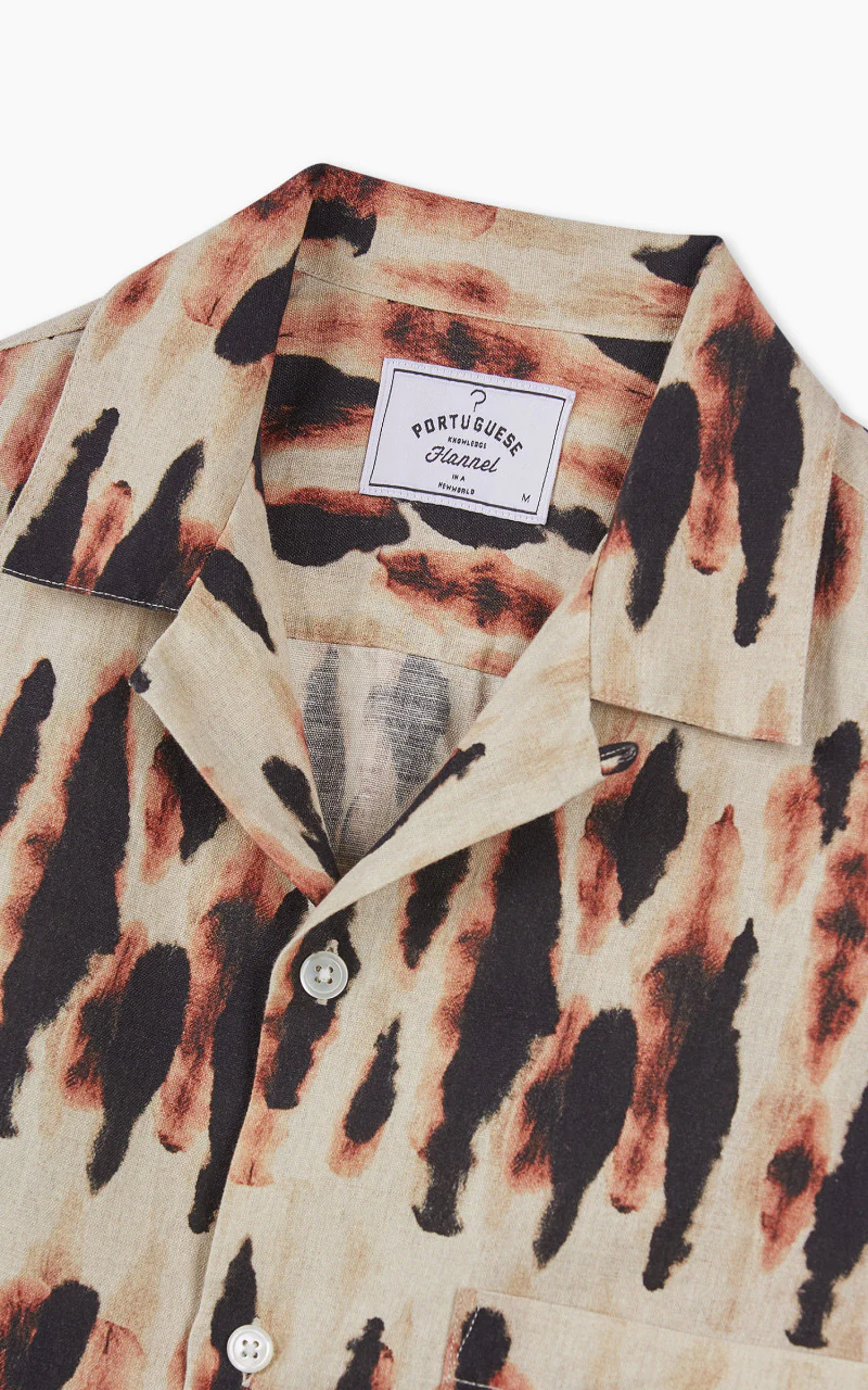 Portuguese Flannel Borra Camp Collar Shirt Grape - Image 4