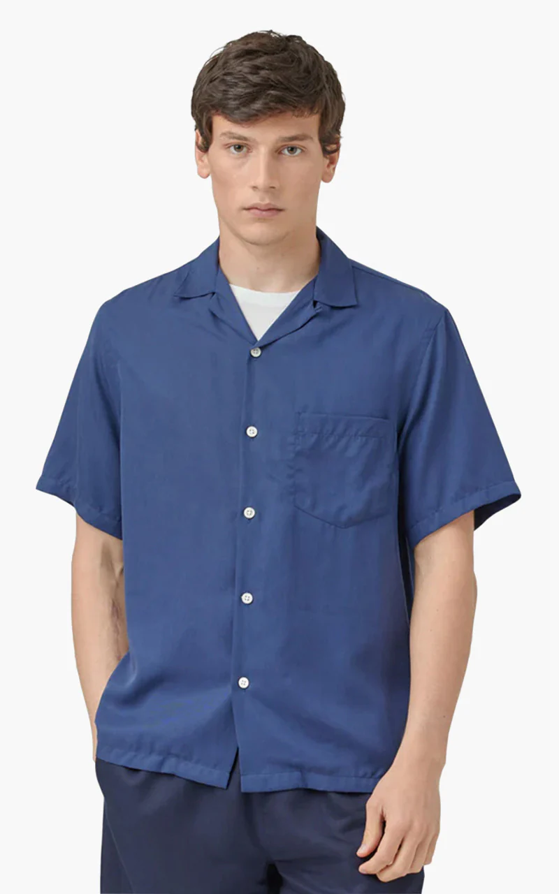 Portuguese Flannel Dogtown Shirt Navy - Image 2