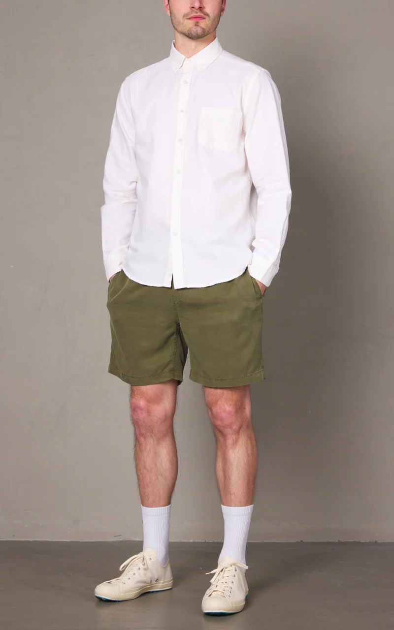 Portuguese Flannel Dogtown Shorts Olive - Image 2