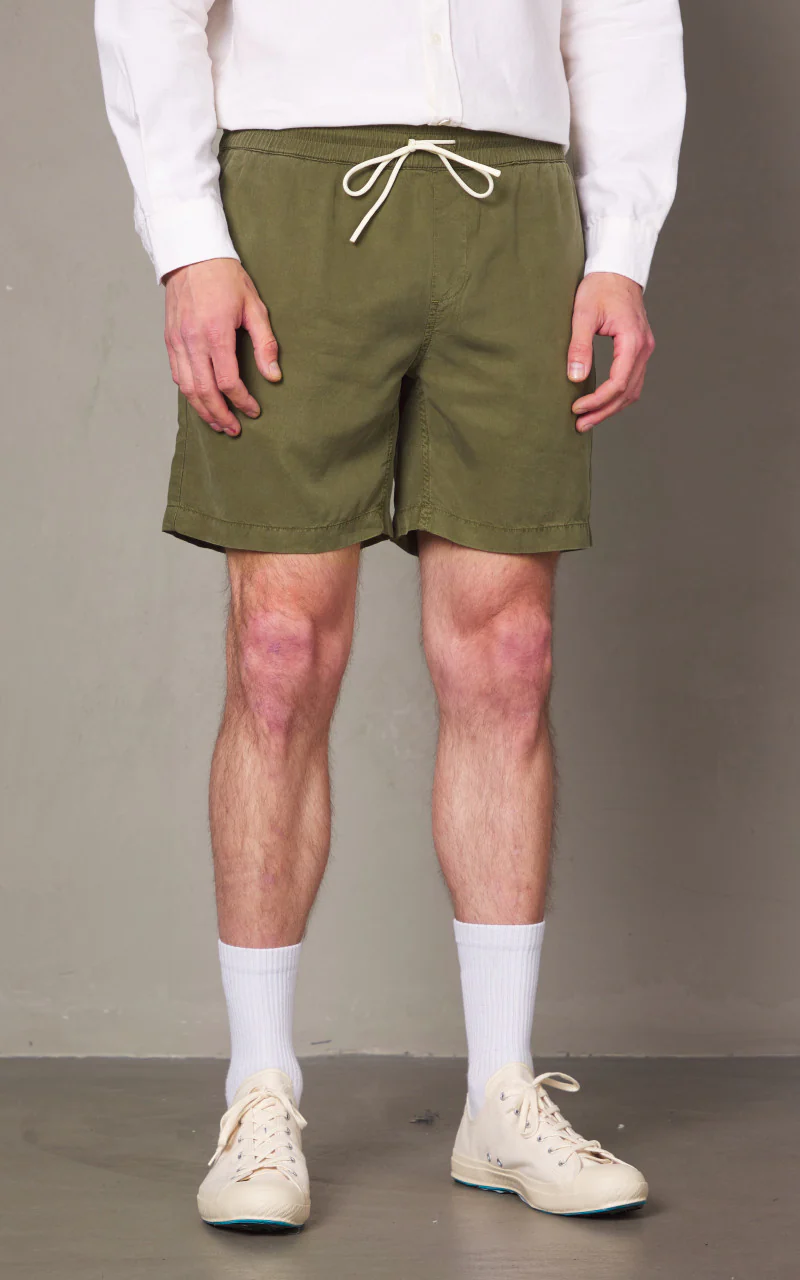 Portuguese Flannel Dogtown Shorts Olive - Image 4