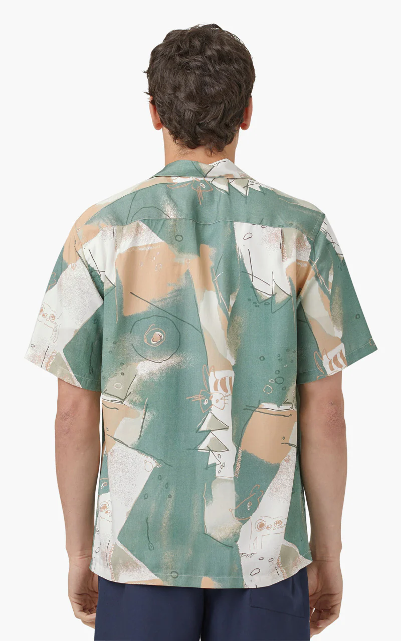 Portuguese Flannel Guache Camp Collar Shirt Green - Image 3