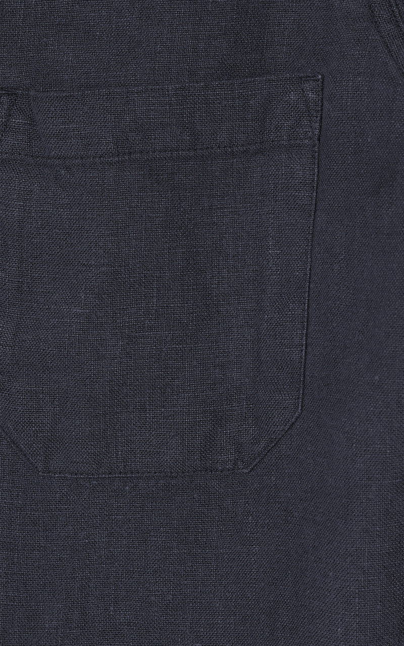 Portuguese Flannel Labura Linen Navy - Image 3