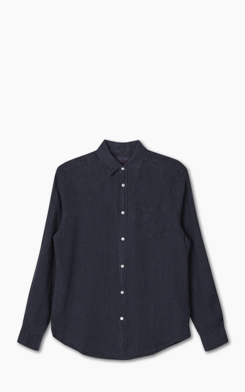 Portuguese Flannel Linen Shirt Navy