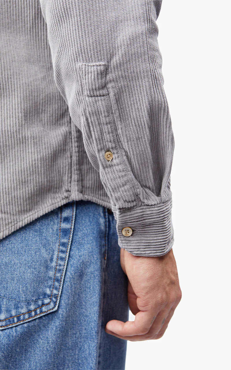 Portuguese Flannel Lobo Corduroy Shirt Grey - Image 10