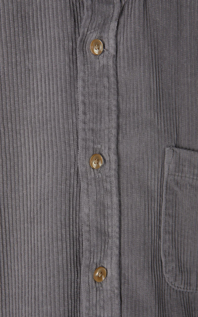 Portuguese Flannel Lobo Corduroy Shirt Grey - Image 3