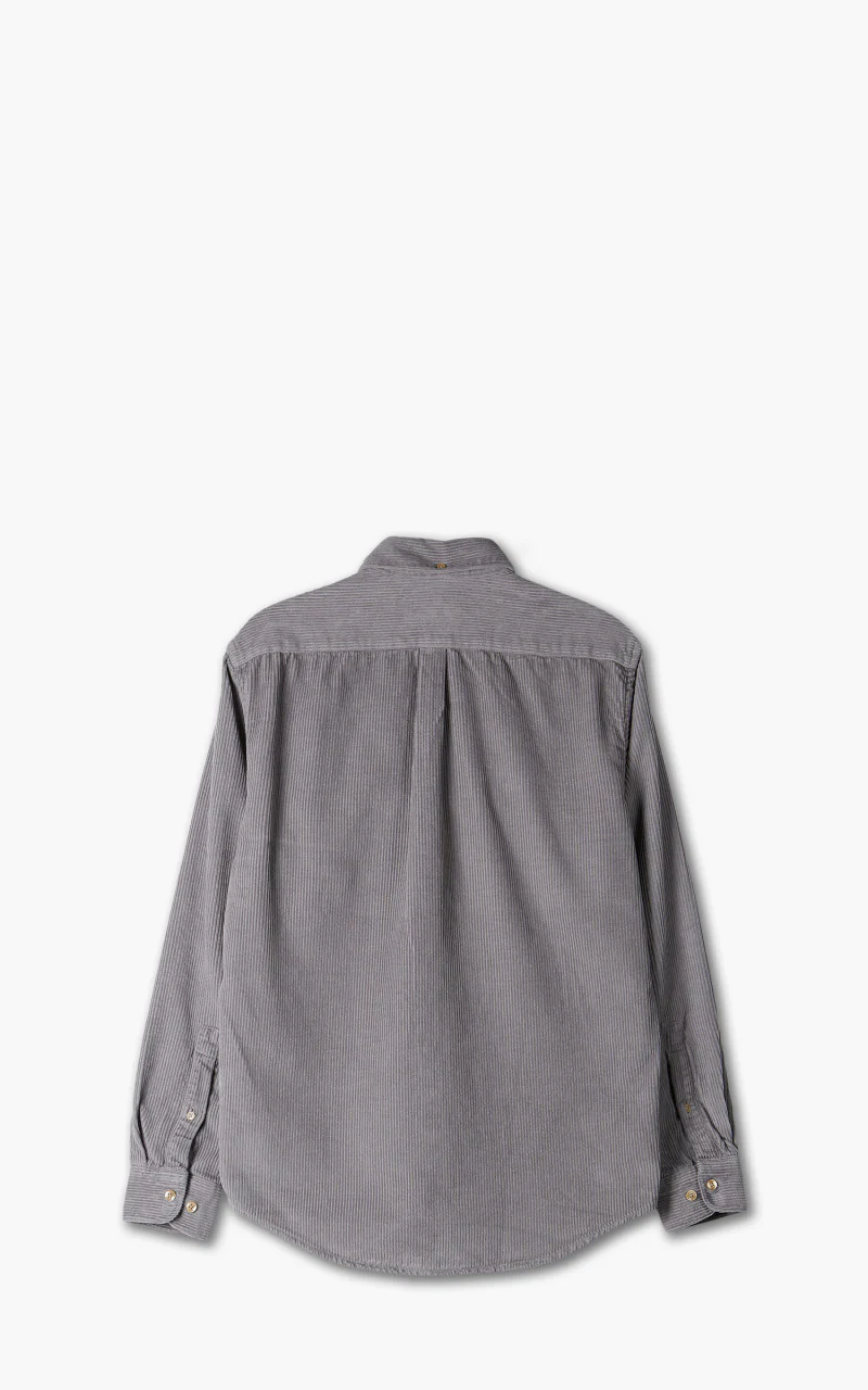 Portuguese Flannel Lobo Corduroy Shirt Grey - Image 4
