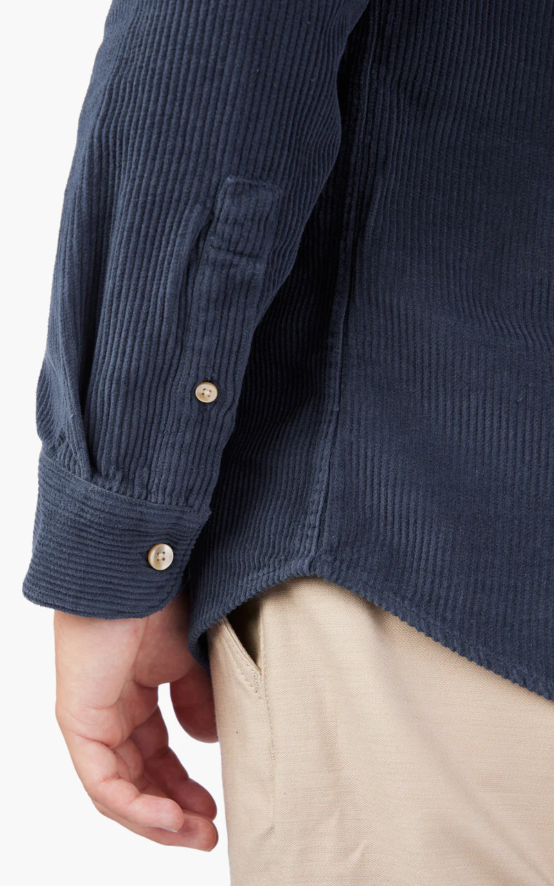 Portuguese Flannel Lobo Shirt Navy - Image 5