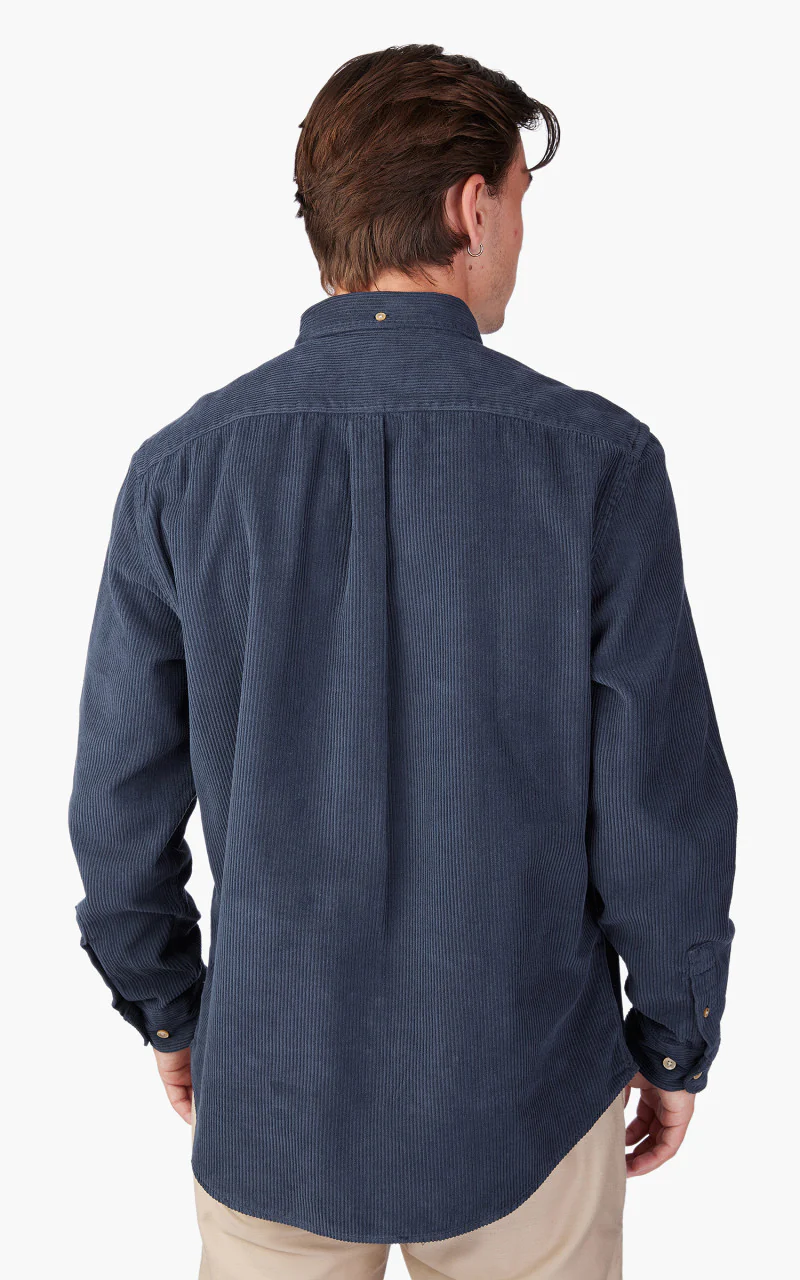 Portuguese Flannel Lobo Shirt Navy - Image 7