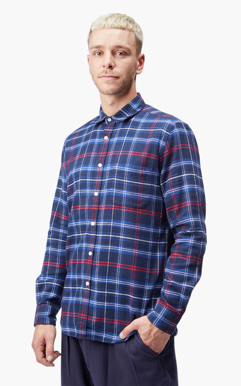 Portuguese Flannel Pop Up Shirt Multi - Image 7