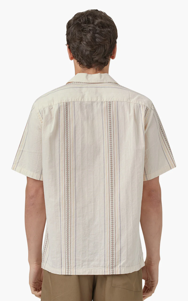 Portuguese Flannel Tapestry Camp Collar Shirt Natural - Image 3