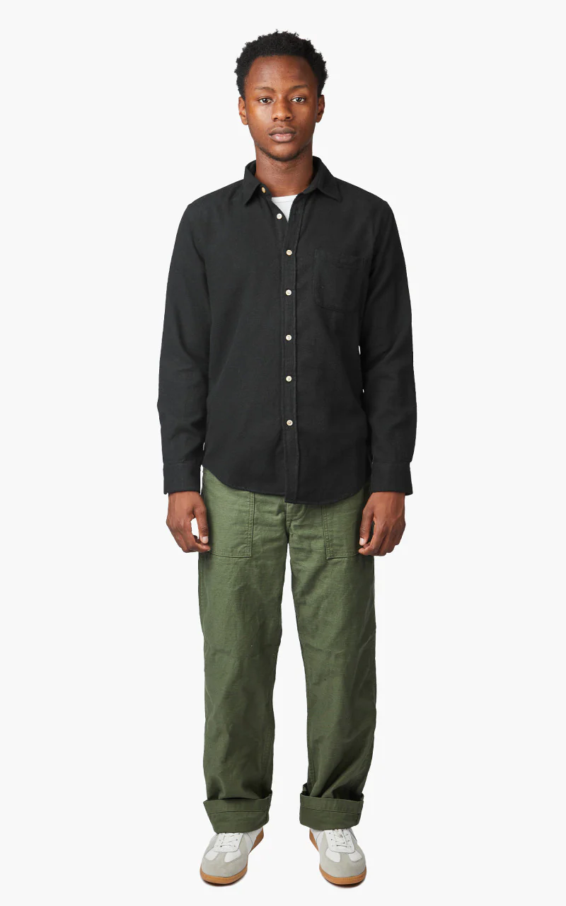 Portuguese Flannel Teca Shirt Black - Image 2