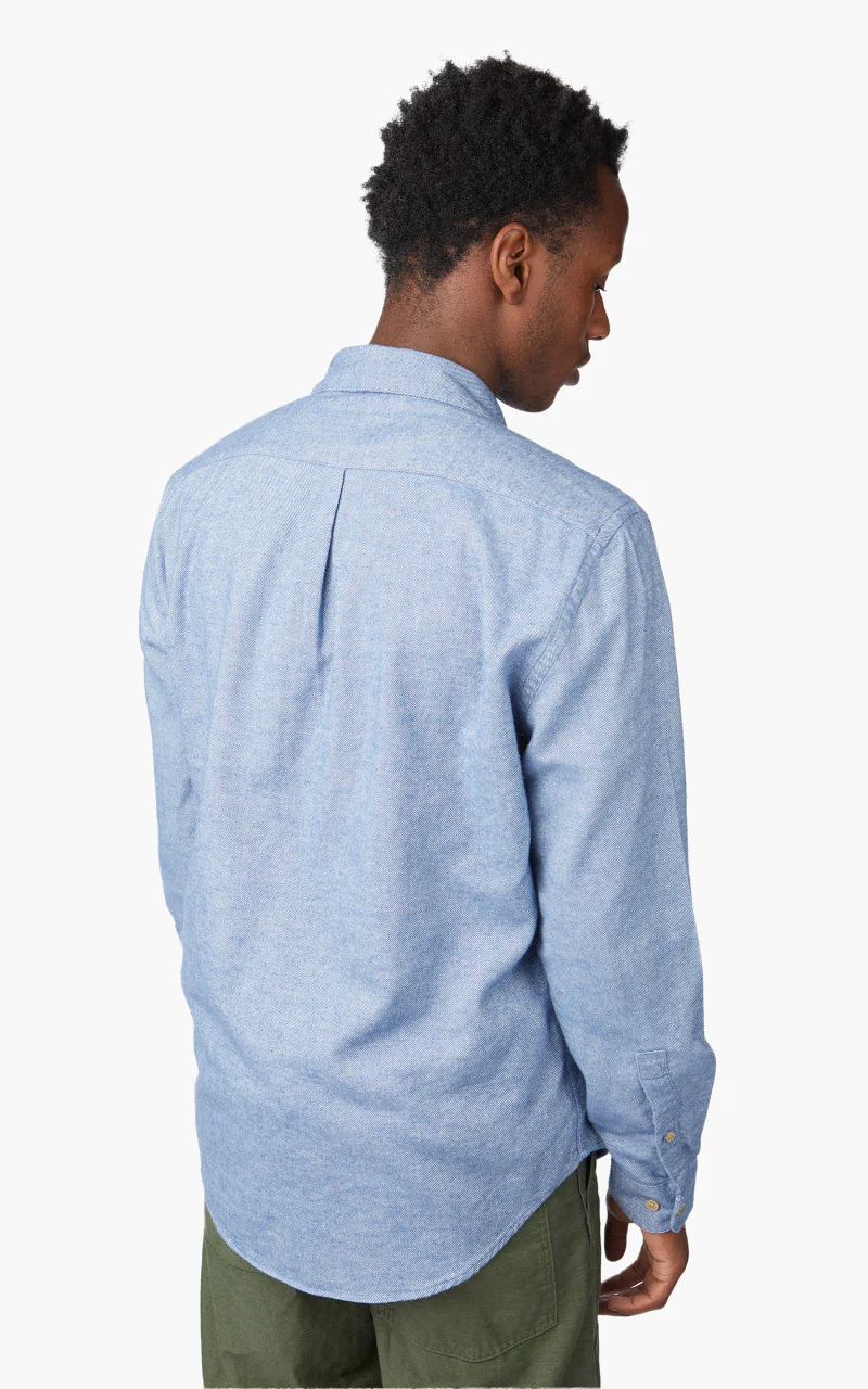 Portuguese Flannel Teca Shirt Light Blue - Image 3