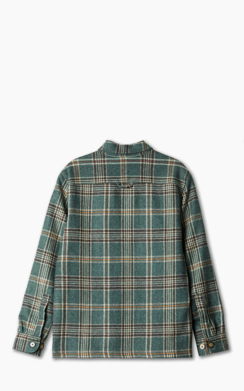 Portuguese Flannel Wool Mesc Overshirt Green - Image 3