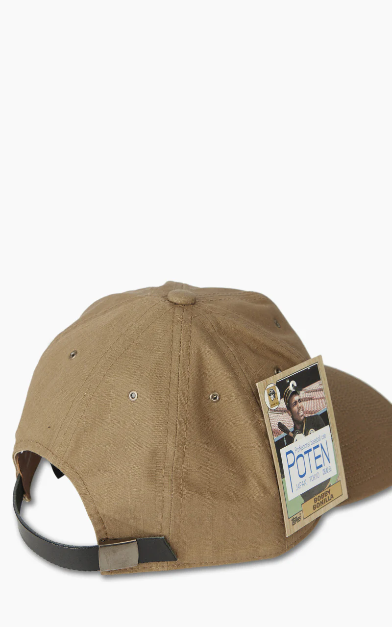 Poten Cotton Nylon Ripstop Baseball Cap Beige - Image 3