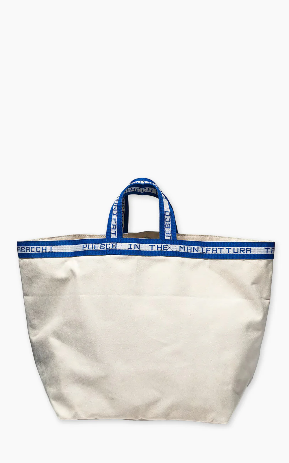 Puebco Clubhouse Tote Bag Manifattura Tabacchi Large Natural/Blue