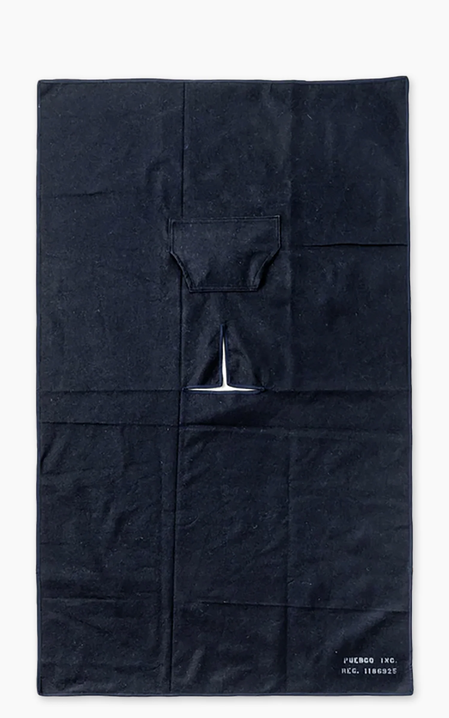 Puebco Felted Blanket Poncho Navy Blue - Image 3