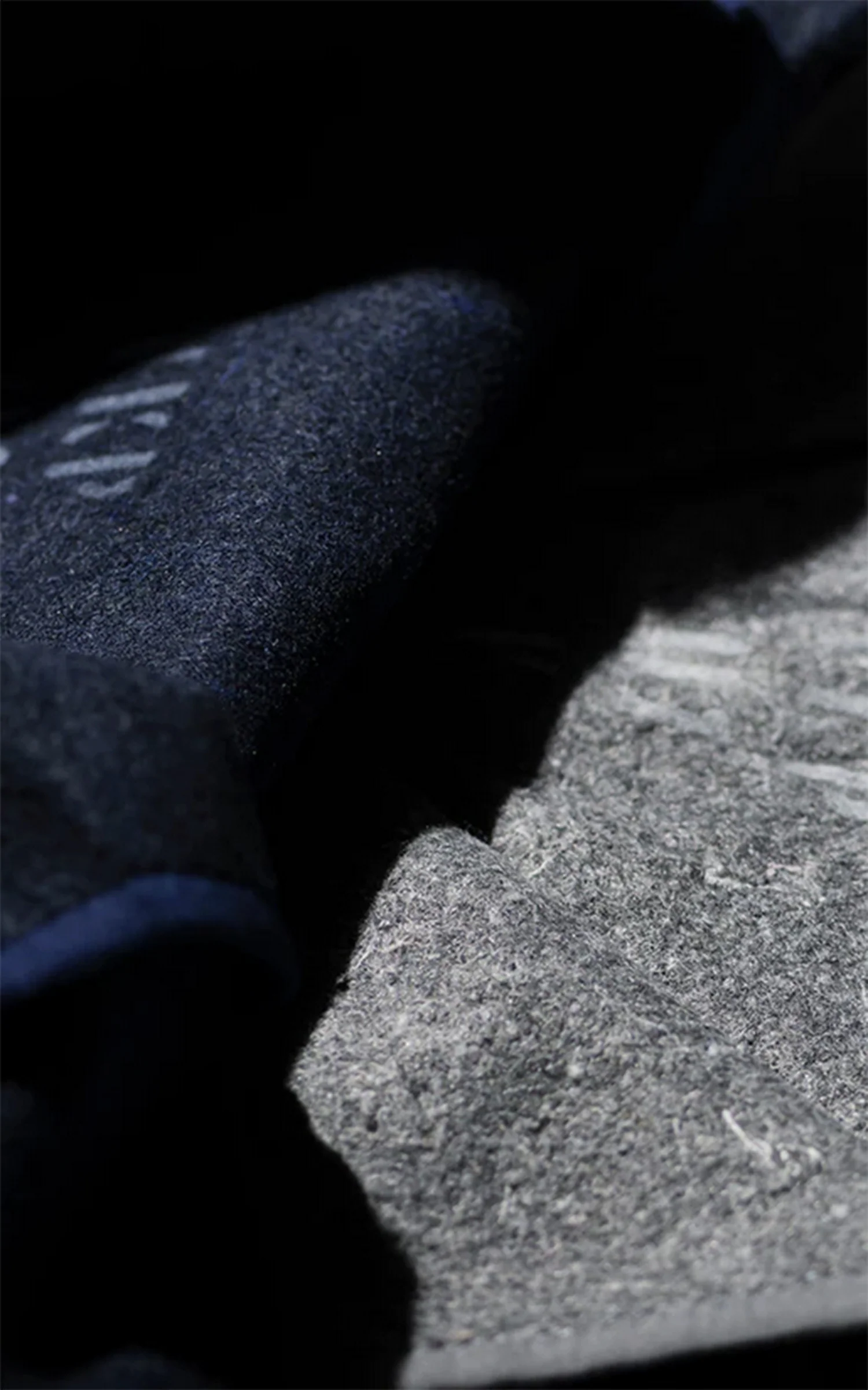 Puebco Felted Blanket Poncho Navy Blue - Image 4