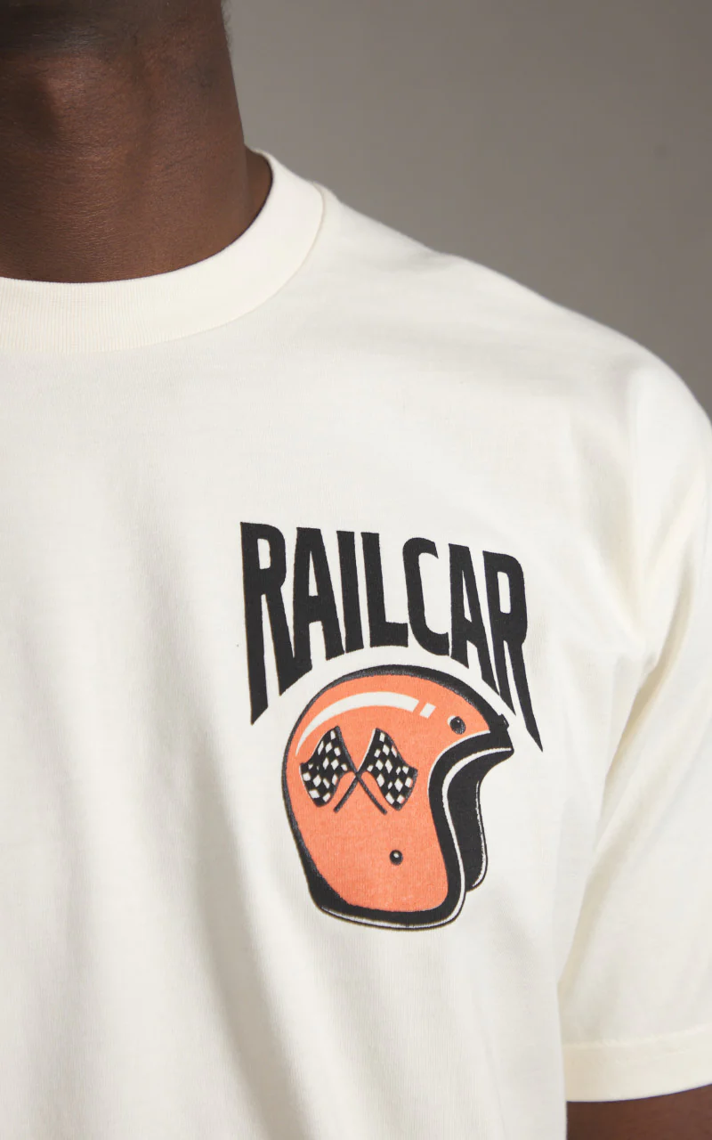 Railcar Fine Goods Helmet Race Division Tee Natural - Image 5