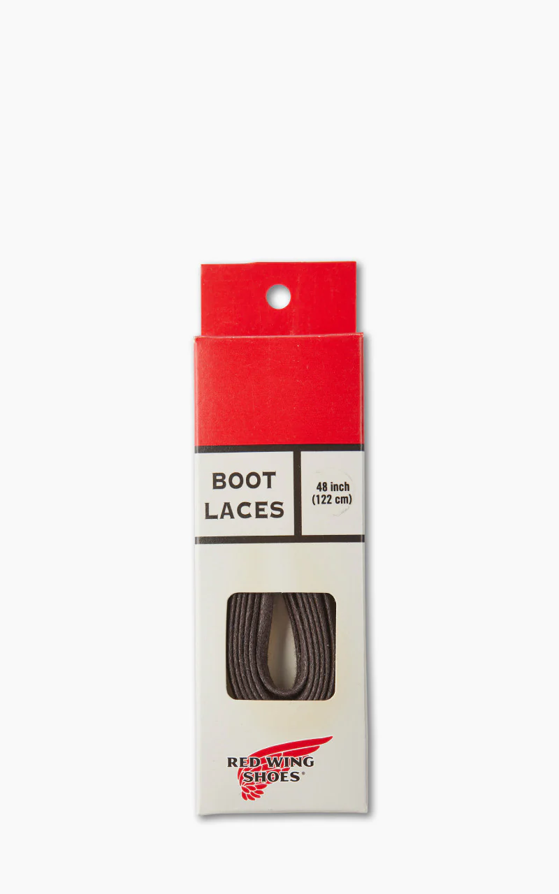 48" Brown Flat Waxed Laces