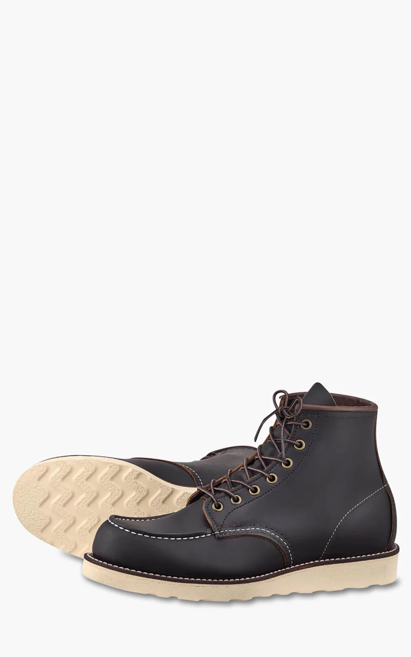 Red Wing Shoes 8849D Moc Toe Black Prairie Leather - Image 2