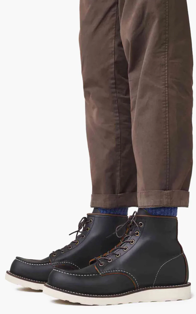 Red Wing Shoes 8849D Moc Toe Black Prairie Leather - Image 3
