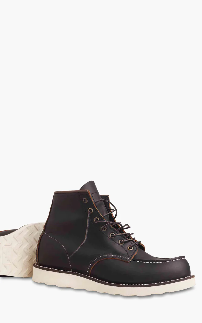 Red Wing Shoes 8849D Moc Toe Black Prairie Leather - Image 5