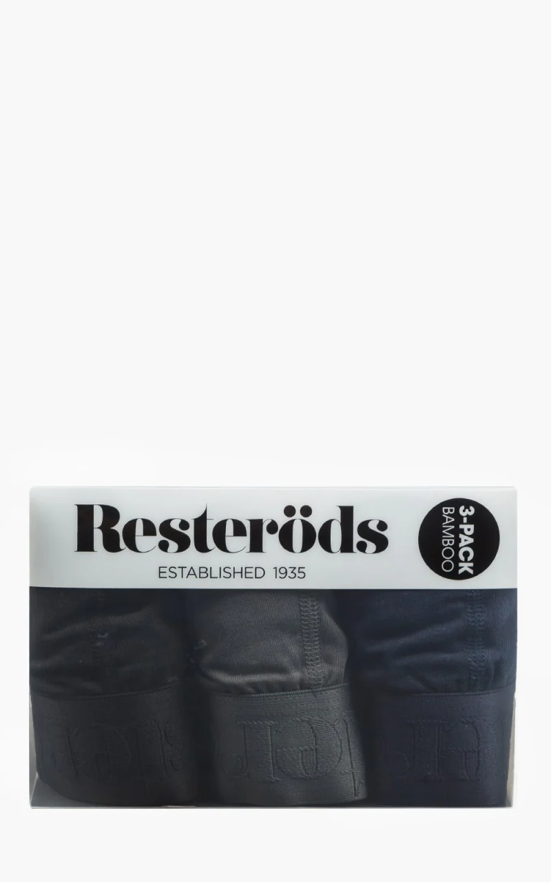 Resteröds Bamboo 3-Pack Gunnar Black/Blue/Grey - Image 2