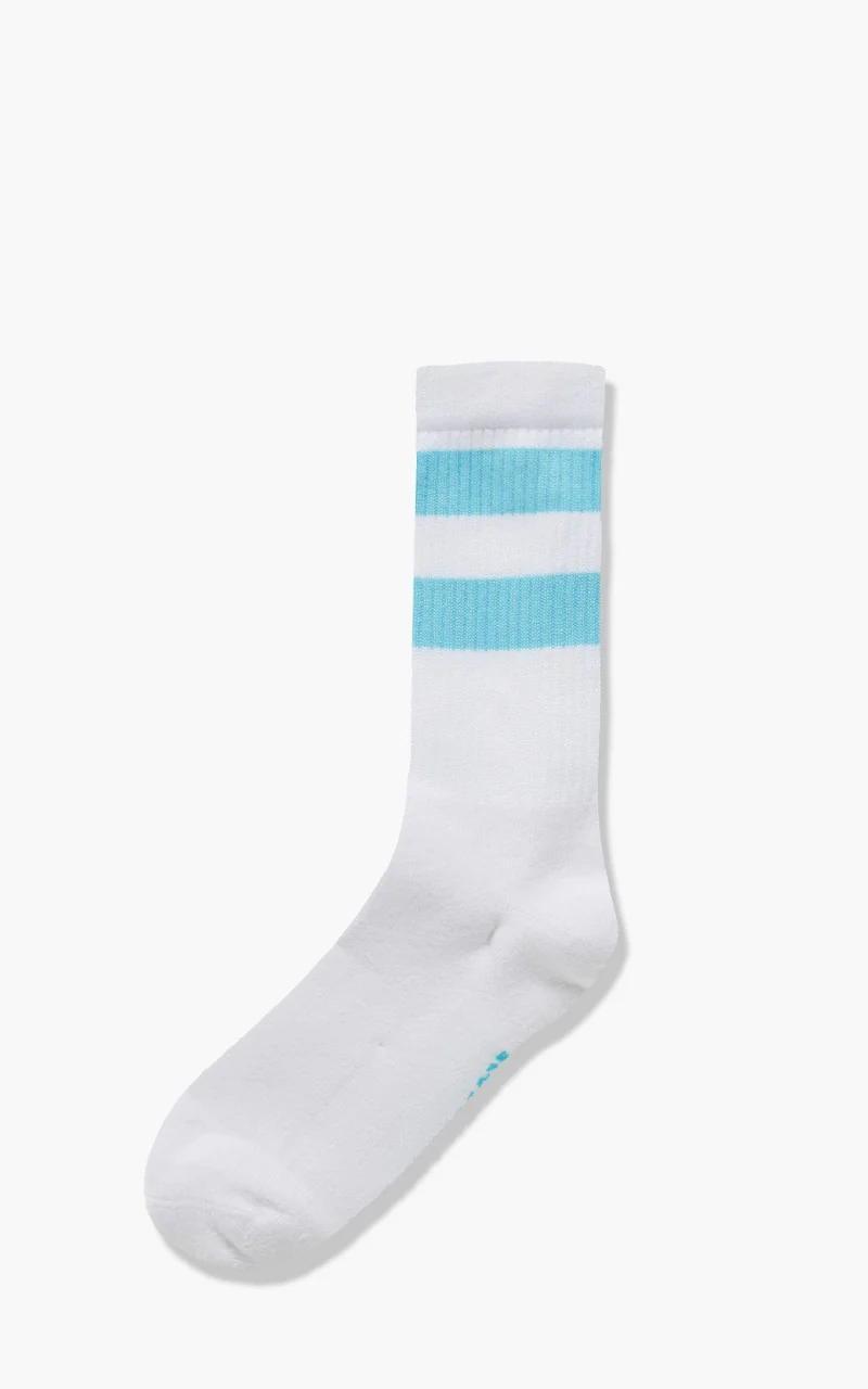 Resteröds Bamboo Tennis Socks 3-Pack White/Sky Blue - Image 2