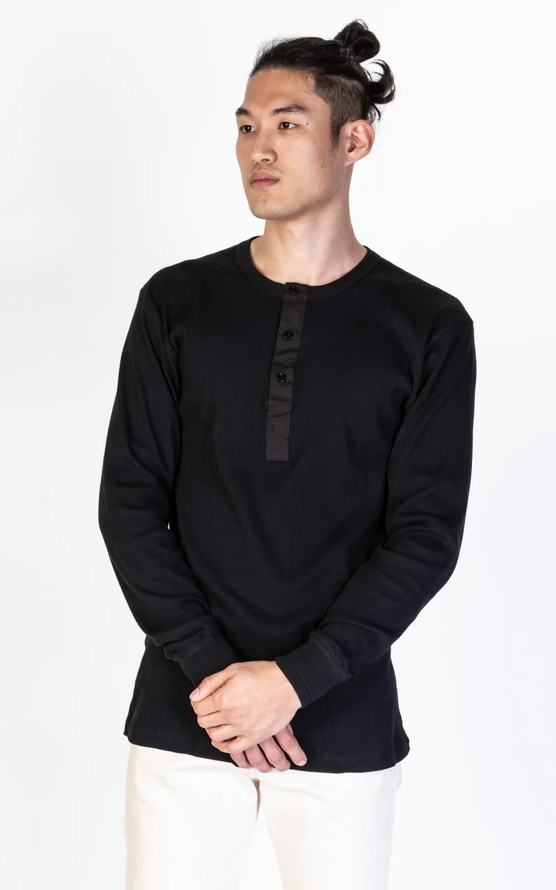 Resteröds Original Granddad Shirt Black - Image 3