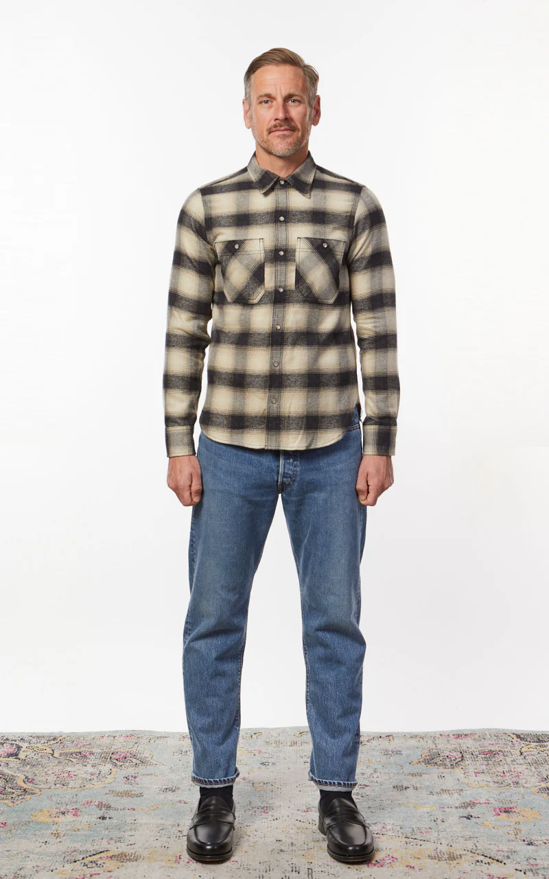Rogue Territory BM Shirt Natural Brushed Plaid - Image 2