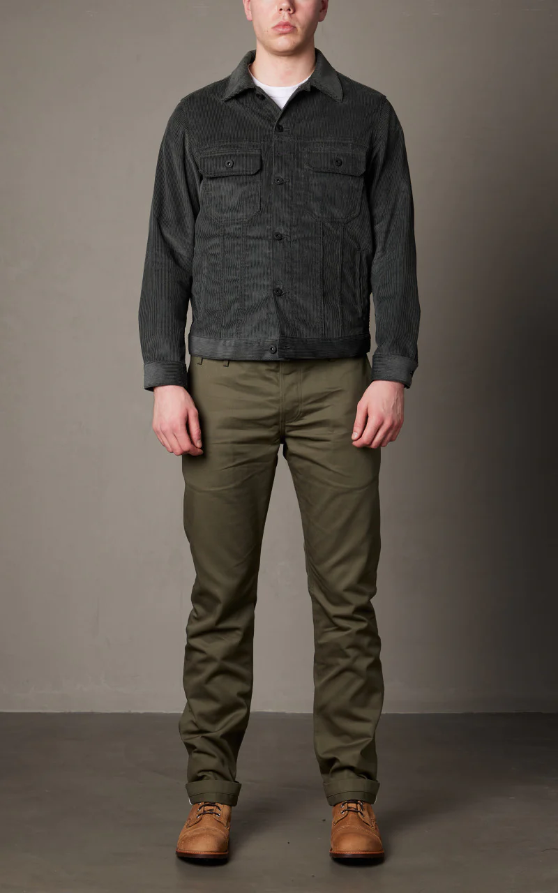 Rogue Territory Cruiser Jacket Corduroy Grey 9oz - Image 2