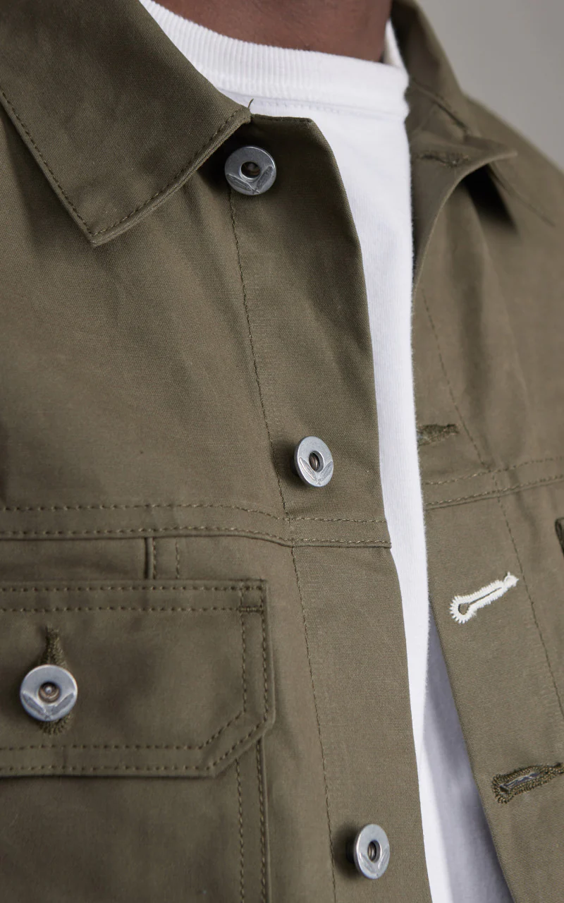 Rogue Territory Cruiser Jacket Dry Waxed Canvas Olive - Image 5