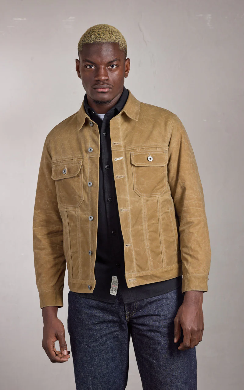 Rogue Territory Cruiser Jacket Lined Waxed Canvas Ridgeline Tan - Image 2